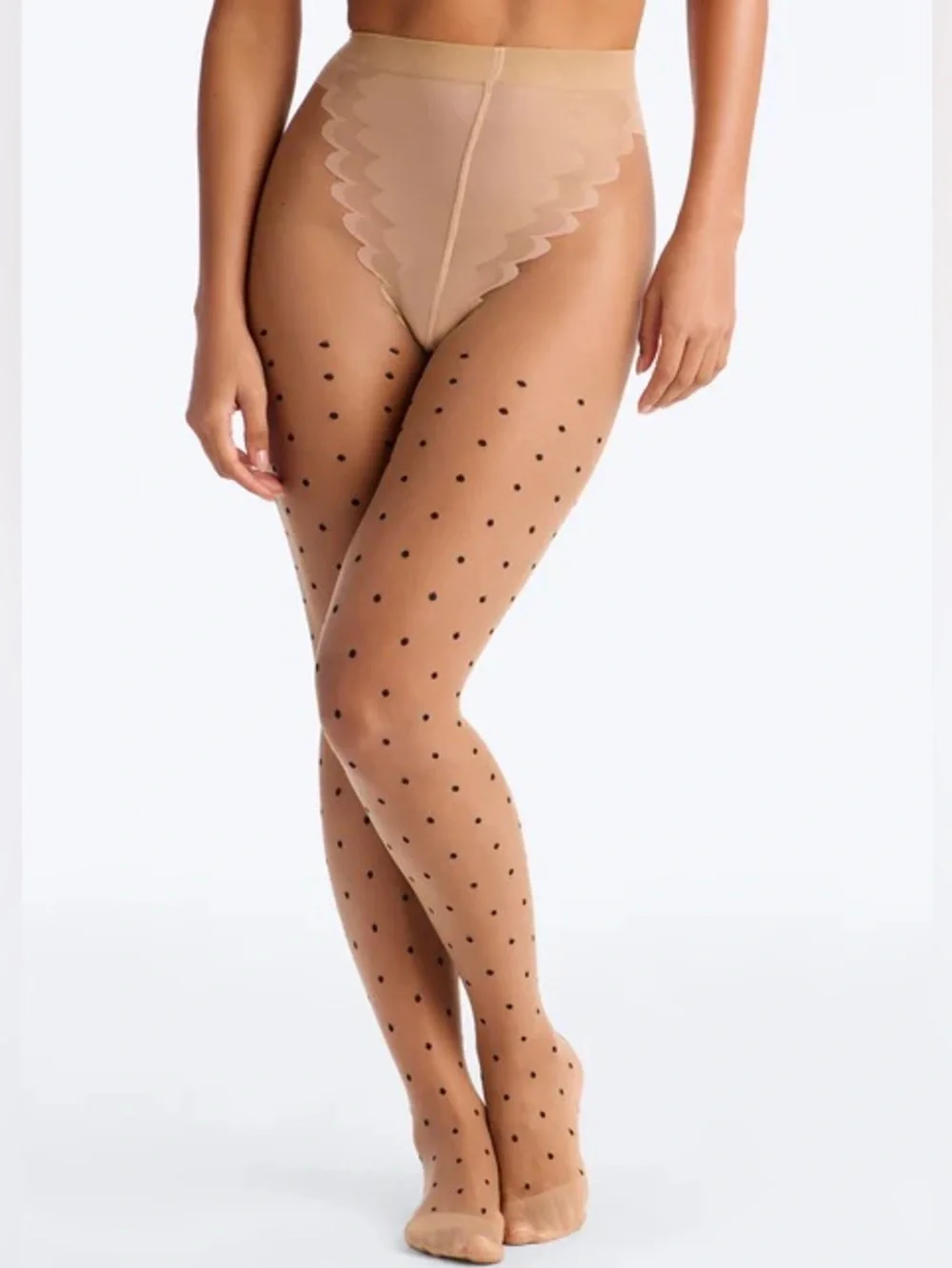 Sheer Nude Polka Dot Tights NEW 🏷️